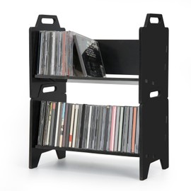 2 Pack Stackable CD Holder Organizer Rack, CD Storage Tower Shelf