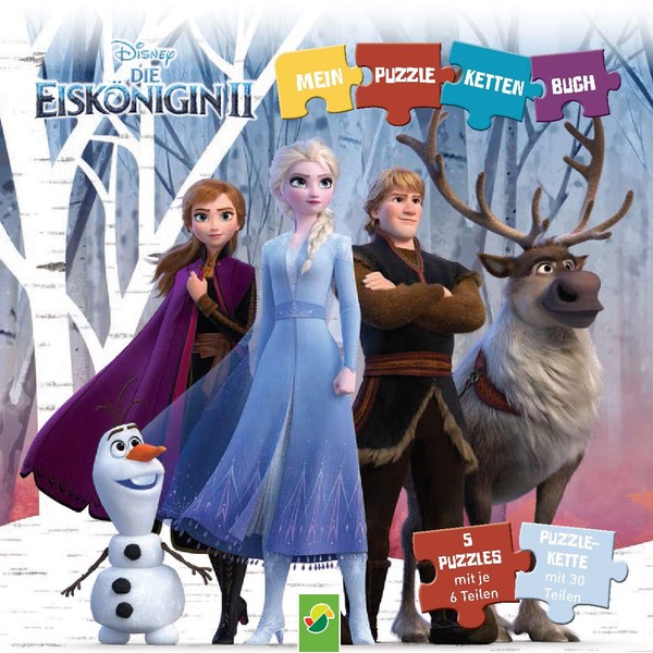 Die Eiskönigin 2 -Mein Puzzle-Ketten-Buch: Mit 5 Puzzles mit je