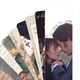 Separadores de Libros Temática Pride and Prejudice, Marcadores de Páginas con Escenas Románticas, 15cm x 5cm, Set de 9 Piezas, Diseño Jane Austen