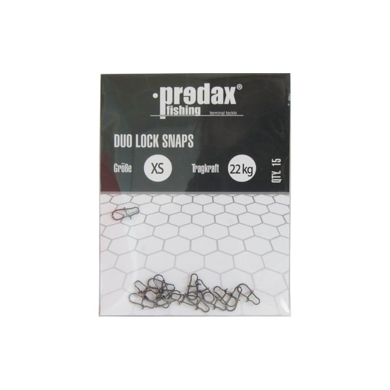 Predax Duo Lock Snap 15 Snaps Size XS 22 kg