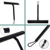 Silicone Shower Squeegee,Silicone Shower Squeegee with Hook & Lanyard,Black Window