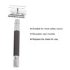 Safety Men's Razor Handle Metal Replacement Manual Razor Handle Retro