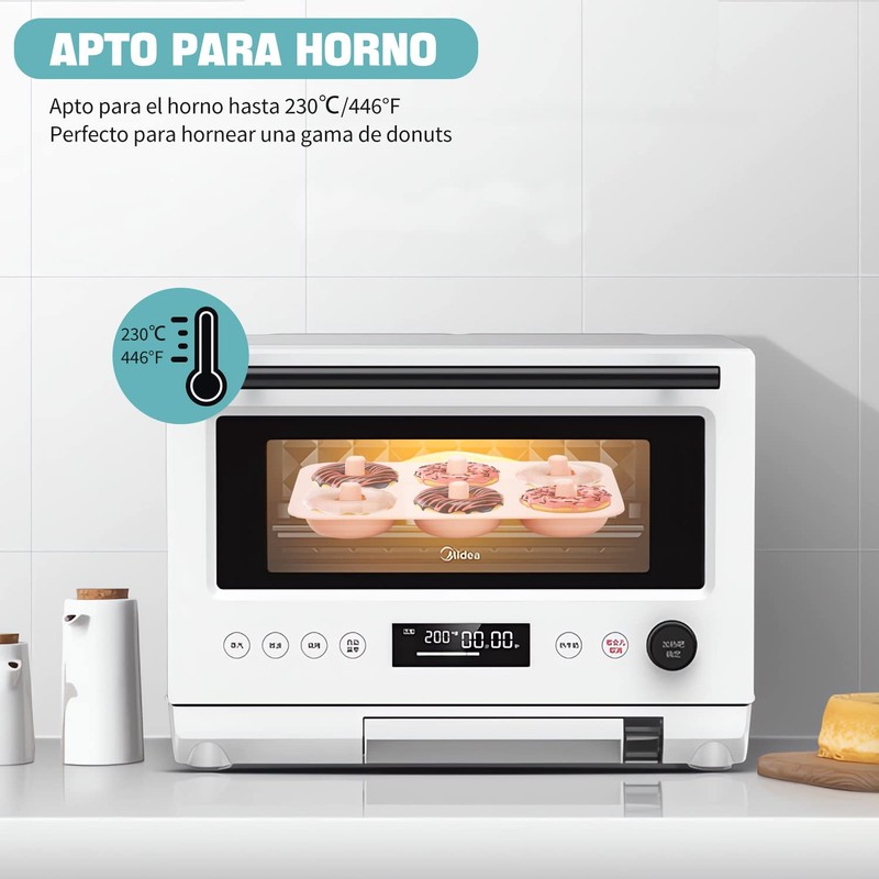 SYCYKA Moldes Para Donas y Rosquillas de Silicona Antiadherente -