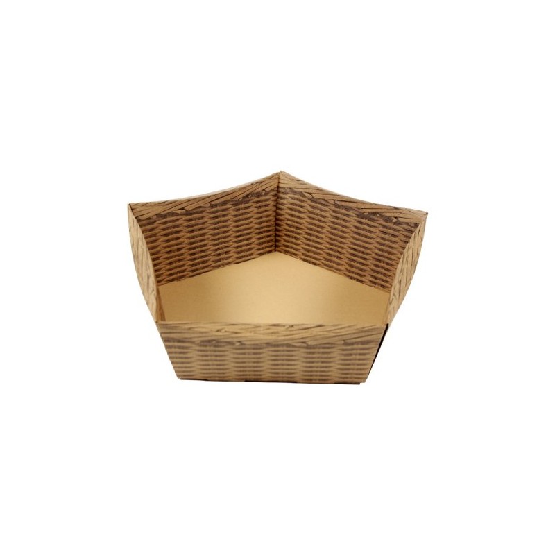 Weinkarton24.com 10 x Large Loop Gift Basket, Corrugated Cardboard Basket,