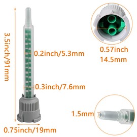 Epoxy Mixing Nozzle Tip Resin Mixer Adhesive Gun Applicatior Tube for 50ml