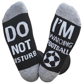 Himozoo Do Not Disturb I'm Watching Football Socks, Novelty Funny Birthday Gifts for Teenage Boys,Mens Christmas Gifts for Dad,Husband,Grandpa