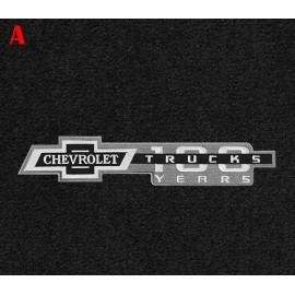 Lloyd Mats NEW! BLACK FLOOR MATS 1967-1970 Chevy Pickup Truck C10 K10 Embroidered Logo 1pc - A - 100 YEARS