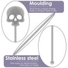 TOCCOOL Silver Skull Cocktail Stir Sticks - Reusable Stainless Steel