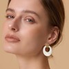 Round Resin Dangle Drop Earrings for Women, Exaggerated Retro Resin