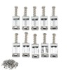 60Pcs Guitar Bridge Saddles Tuning Stability Silver No Burrs Easy