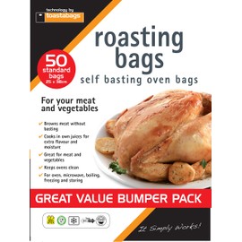 Toastabags Roasting Bags, 25 x 38 cm Standard (Pack of 100), 21 x 16.5 x 2.5 cm,Transparent