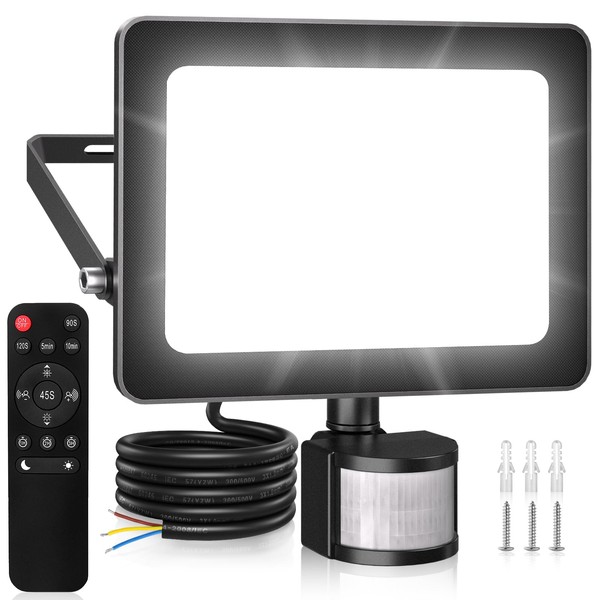 MEIKEE 60 W LED Spotlight with Motion Sensor Outdoor 5900LM