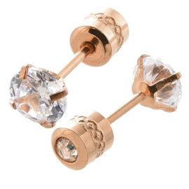 SEIYA INTERNATIONAL Women's Stud Earrings, Hypoallergenic, Stainless Steel, No Need to Take Off, For Both Ears, Set of 2, Stainless Steel