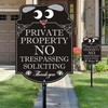 2Pack No Trespassing Sign Private Property with 36" Metal Stake,