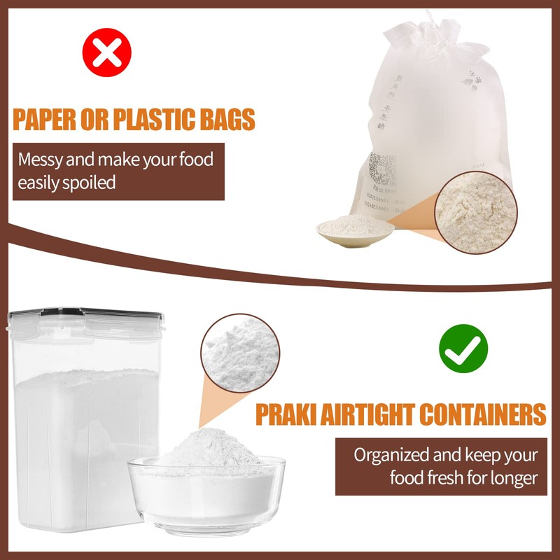 PRAKI Airtight Food Storage Containers Set with Lids - 24