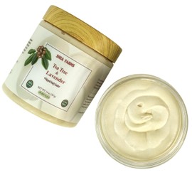 Shea Farms Shea Farms Body Butter Shea Body Moisturizer with Natural Essential Oils to Deeply Nourish, Protect, and Rejuvenate dry Skin - Tea Tree and Lavender 14 oz