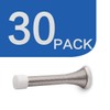 HOMOTEK 30 Pack Spring Door Stopper with Rubber Bumper Satin