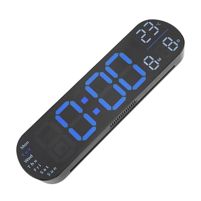 Digital Wall Clock Large Display with Remote Control Auto Brightness