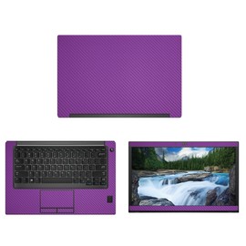 Decalrus - Protective Decal for Dell Latitude 7490 (14" Screen) Laptop Purple Carbon Fiber Skin case Cover wrap CFdellLatitude7490Purple