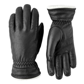 Buvika Deerskin Glove | Insulated 5-Finger Glove for Cold Weather & Everyday Wear - Black - 8