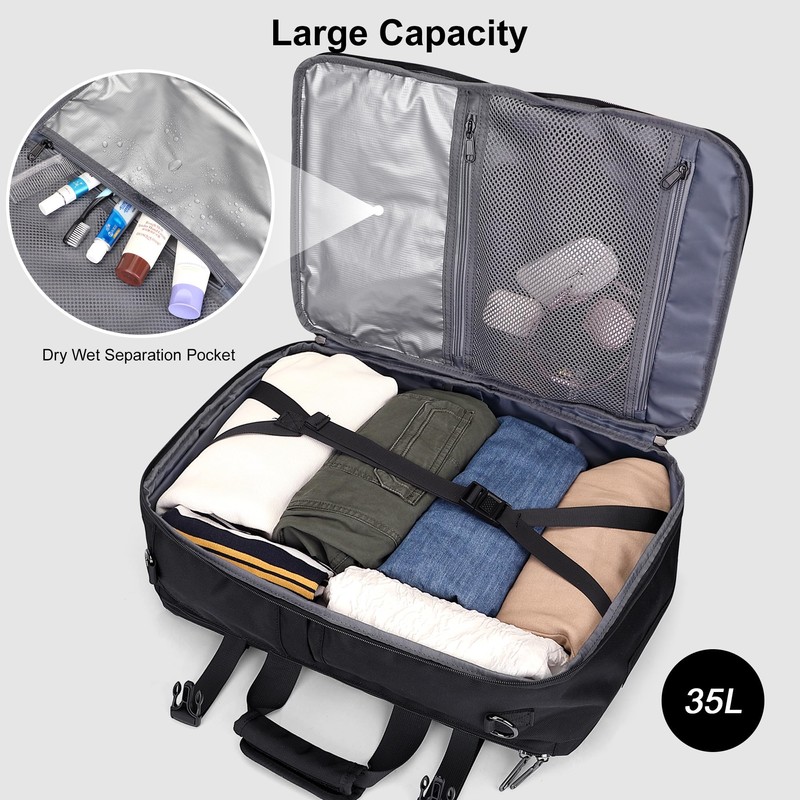 PIJUSHI Travel Backpack for Women Men Carry on Luggage Backpack