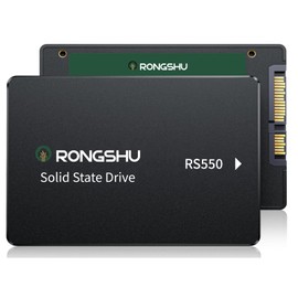 RONGSHU 512GB SATA SSD 2.5 Inch Internal SSD Hard Drive, 2.5 Inch SATA III 6 Gb/s, 550MB/s Read, 500MB/s Write 3D NAND Internal SSD, Upgrade Laptop PC and Desktops Storage (RS550)