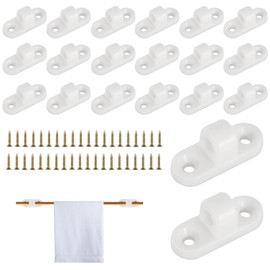 AOROPS Awning Eyelets Set, 20 Pieces Awning Awning for Motorhome and Caravan, Vertical and Horizontal Installation with 40 Screws (Horizontal)