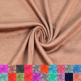 Texco Inc 60" Wide 100% Rayon Jersey Knit Fabric by The Yard (130 GSM) – 2-Way Stretch, Anti-Wrinkle, Breathable, and Lightweight for Apparel, Dresses, Accessories & DIY, Coco 1 Yard