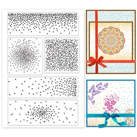 PH PandaHall Clear Stamps, Dot Silicone Clear Stamps Transparent Seals Stamp Rubber Stamp for Holiday Card Making Journaling Photo Album Journal Scrapbooking, 6.2x4.3inch
