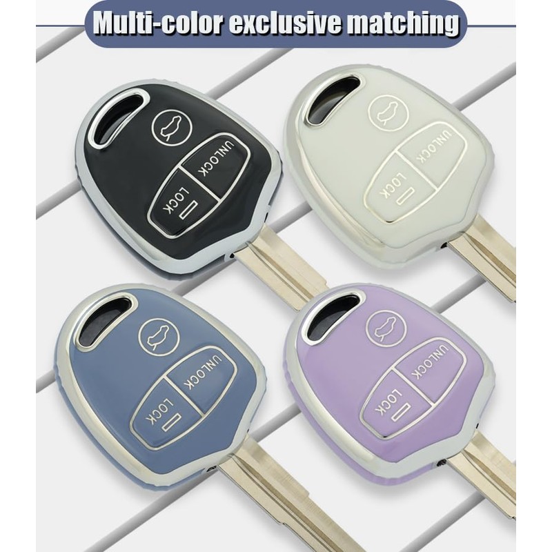 HIBEYO TPU Key Fob Cover for Mitsubishi Lancer EX Evolution