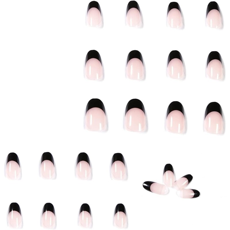 Uñas Francesas con Punta a Presión 24 Piezas de Uñas