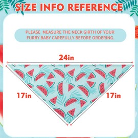 EXPAWLORER Dog Cooling Bandana Set - 4 Pack Hawaii Dog Bandana, Summer Triangle Scarfs Bibs with Cute Fruit Patterns for Small Medium Large Dogs