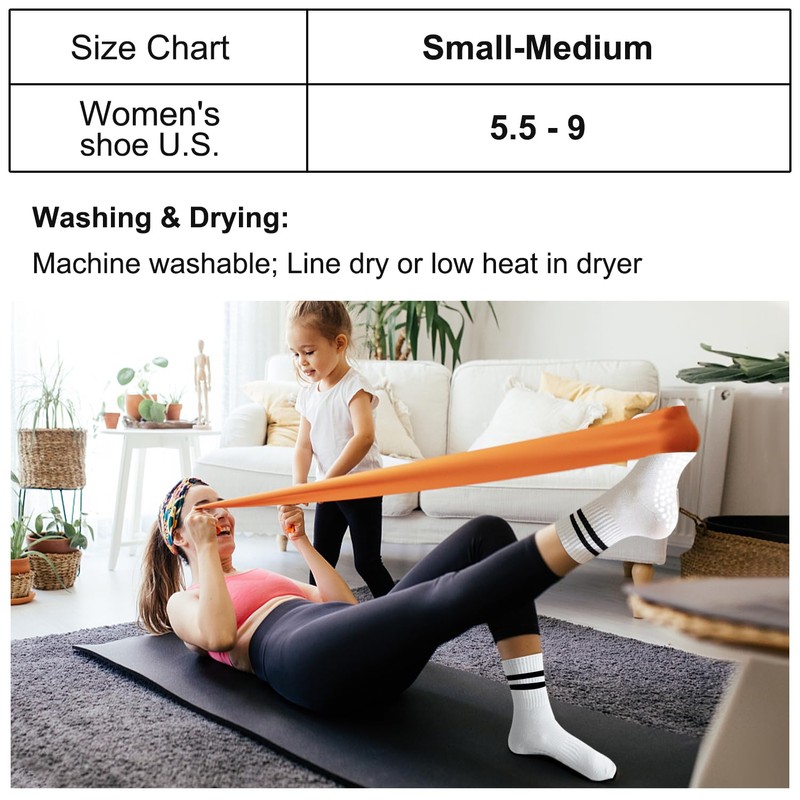 BLONGW Pilates Socks with Grips for Women, Non-Slip Yoga Athletic