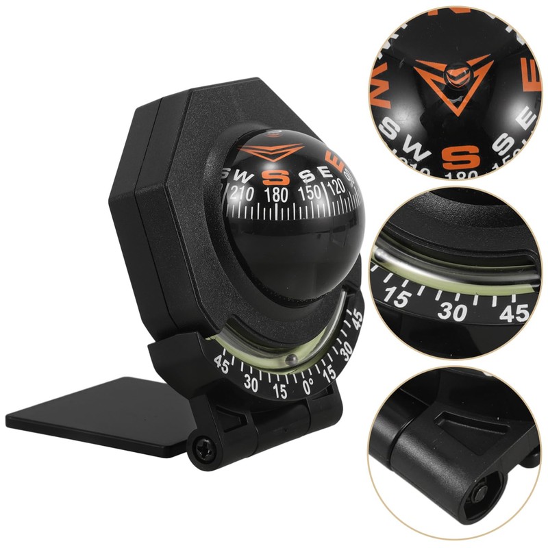 WHAMVOX Car Compass High Precision Dashboard Navigation Ball for Automotive