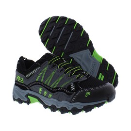 Fila at Peake 21 Y Boys' Toddler-Youth Running 3.5 M US Big Kid Grey-Black-Green