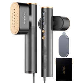 Jack ＆ Rose Travel Steamer for Clothes,100-220V Portable Iron,15s Heat Up,Steamer ＆ Iron 2 In 1, Travel Size,Large Ceramic Heat Panel,for Global ＆ Europe