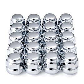 Honda "Genuine Type" 5 Hole Wheel Short Nut Chrome Plated 20 Pieces Per Car Spherical Seat