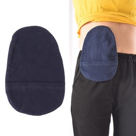 Ostomy Bag Cover, Soft Cotton, Colostomy Bag Cover, Washable, Reusable, Breathable, Ostomy Bag Cover for Elderly Patients (Navy)