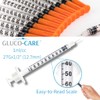 GLUCO-CARE 1 ml/cc Syringes 27G x 1/2’’ (12.7mm), Orange Cap,