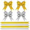Pull Bows,40P Glitter Bows Christmas Pull Bows Gold and Silver