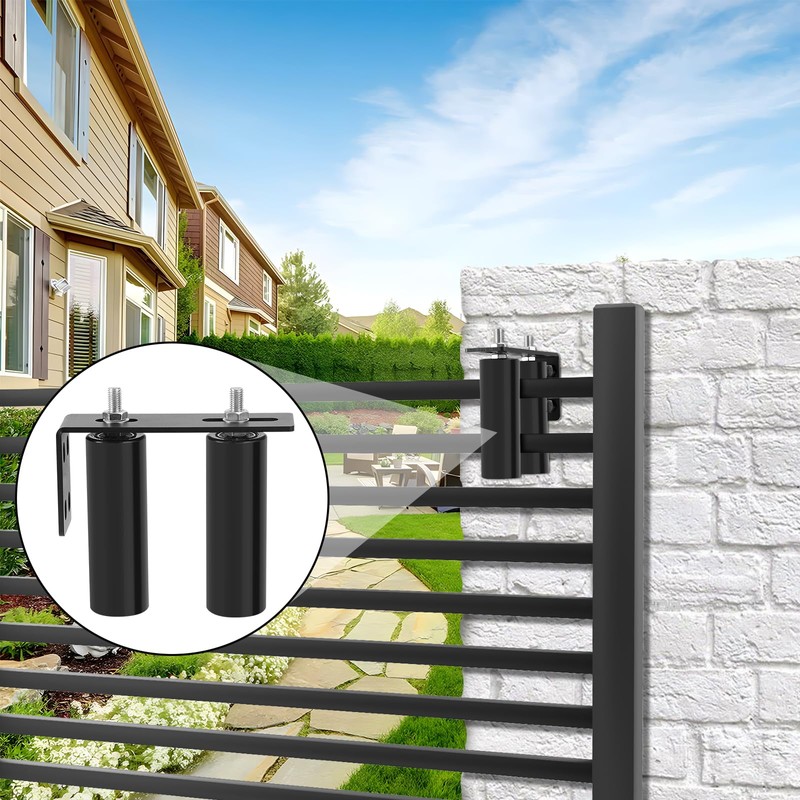 6"Gate Roller Guide,Sliding Gate Hardware with L-Sliding Gate Brackets,Sliding Gate