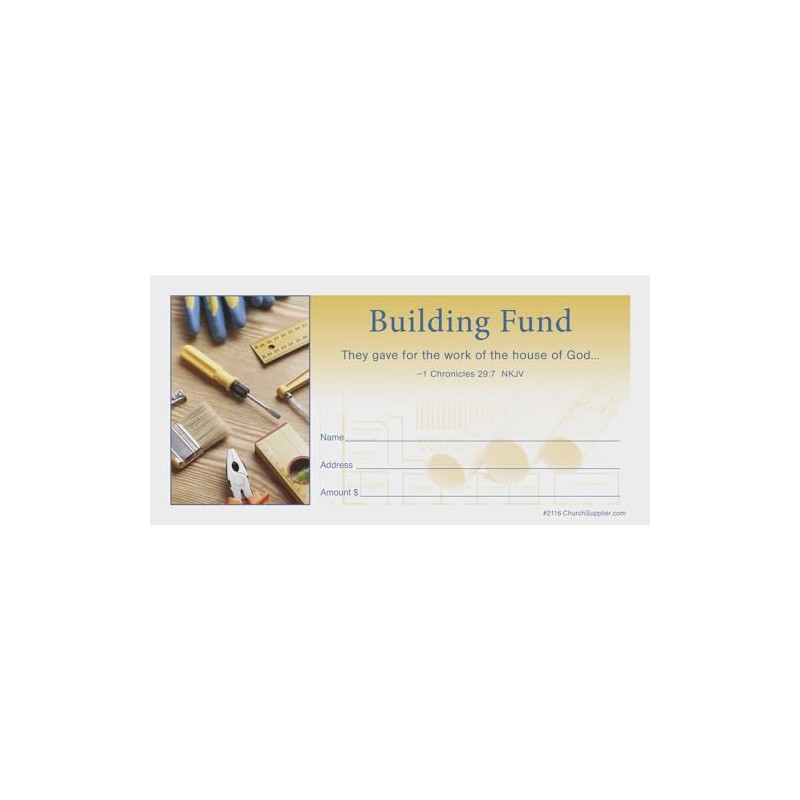 Building Fund Church Offering Envelopes - (Package of 100)
