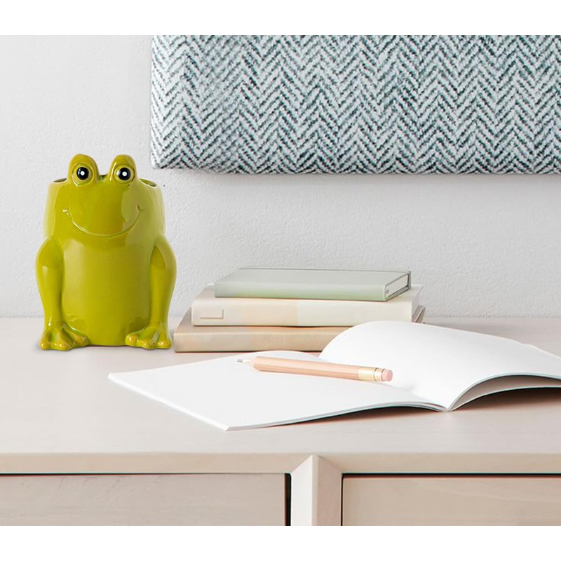 dgudgu Frog Pen Holder For Desk Pencil Holder Cute Pencil