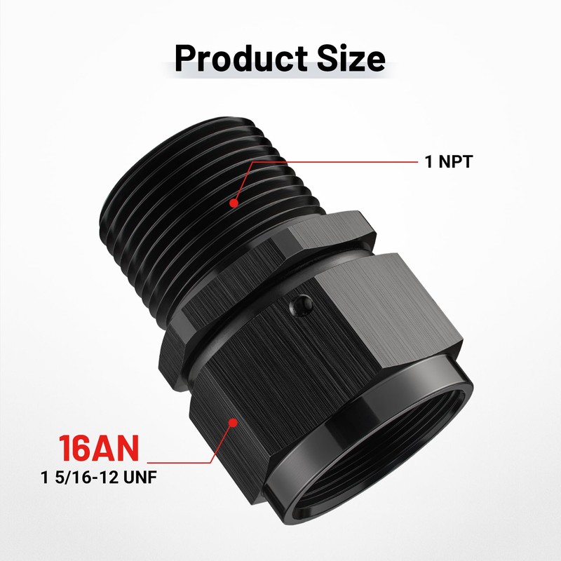 EVIL ENERGY 16AN Female to 1 NPT Pipe Swivel Adapter