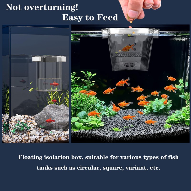 WEAVERBIRD Aquarium Fish Breeder Box, Acrylic Fish Isolation Breeding Box,