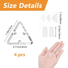 Morobor Acrylic Corner Bracket, Clear 3-Hole Right Angle Joint Brace Brackets and L-Shape Corner Bracket 90 Degree Support Shelf Corner Brace with Stickers for for DIY Display Box