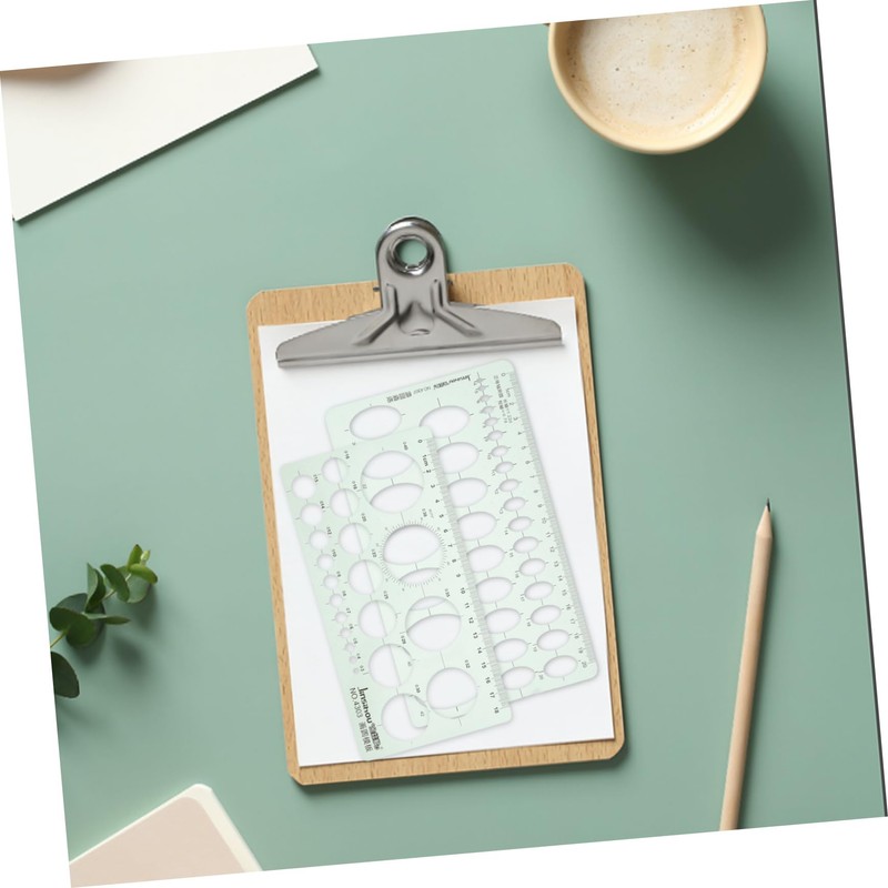STOBOK 2pcs Geometric Ruler Ellipse Template Circle Stencil Stencils for