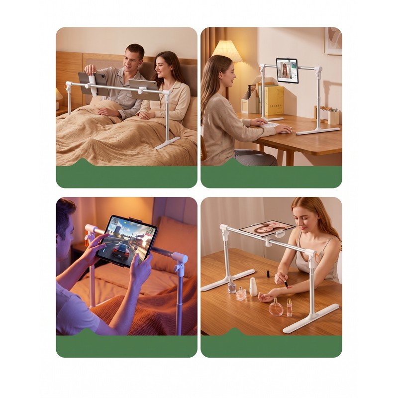 Adjustable Phone and Tablet Stand for Bed – Telescopic Folding