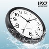 Caysie 16 Inch Sealed Large Outdoor Clock Waterproof, Silent Battery