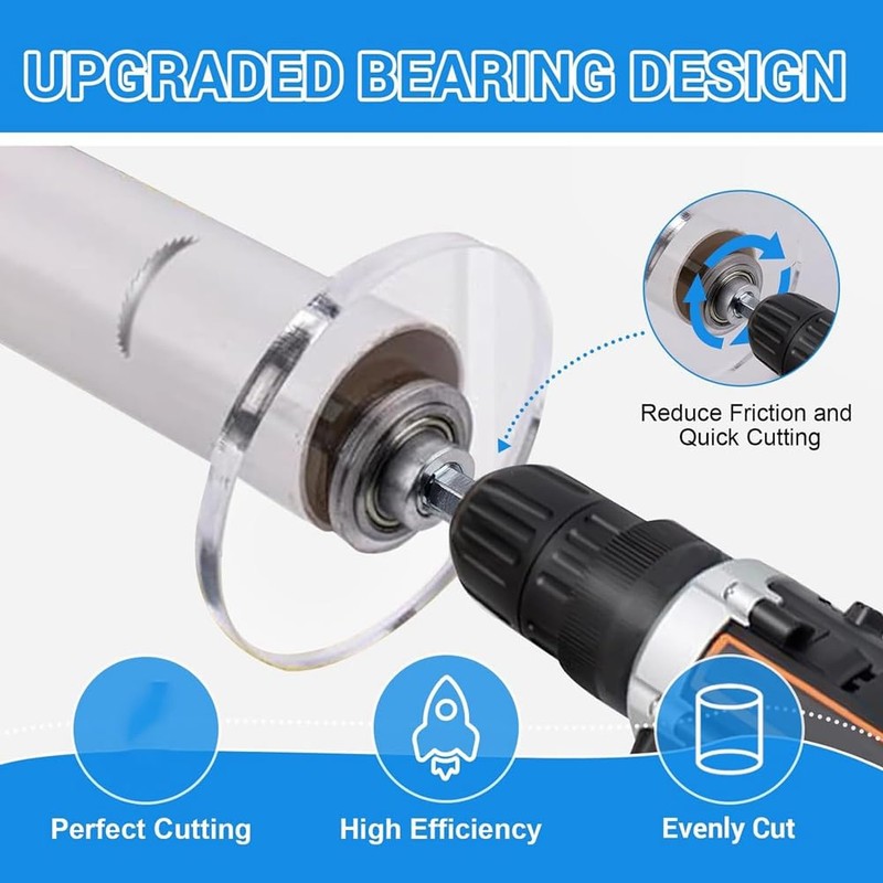 Aswalling PVC Pipe Cutter Tool Set with Adjustable Depth Gauge